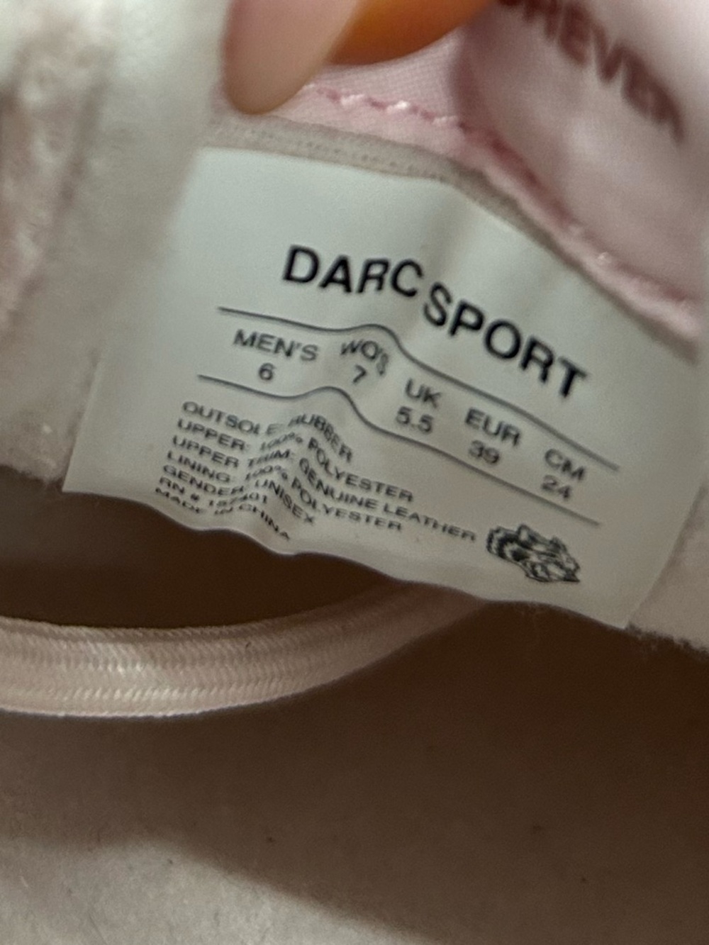 Darc Sport Women's Baby Pink Lace-Up Athletic Sneakers - Picture 6 of 6